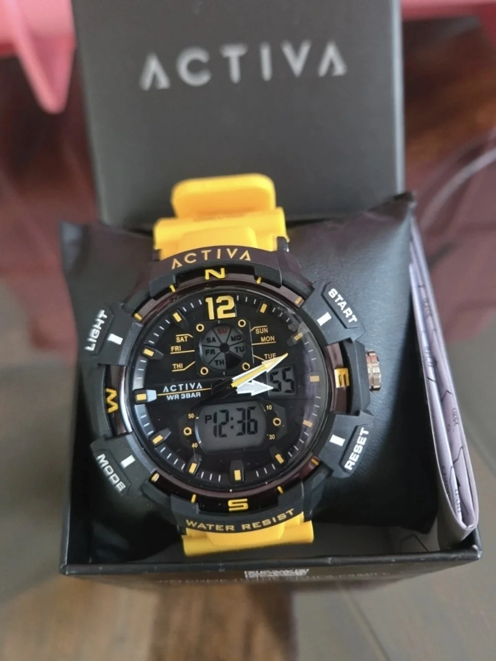 ACW8045-004 Activa X By Invicta Digital Men's Watch Yellow 53mm